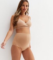 New Look Maternity Tan Over Bump Briefs